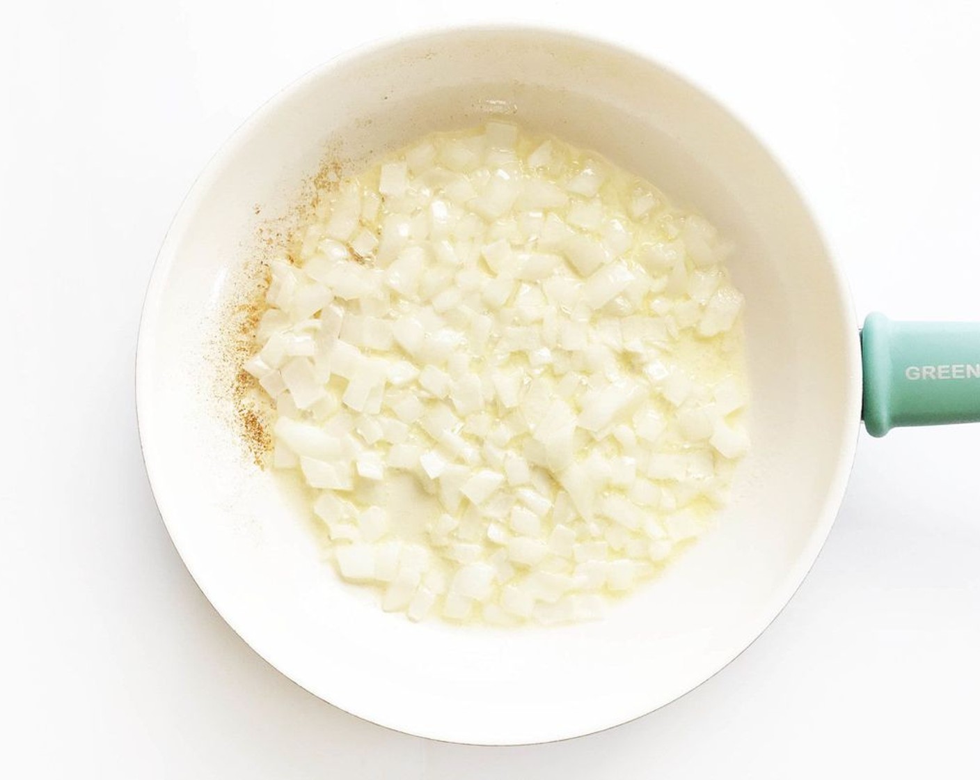 step 7 Add the Onions (4 Tbsp) and cook over low heat about 2 minutes before adding in the All-Purpose Flour (4 Tbsp).